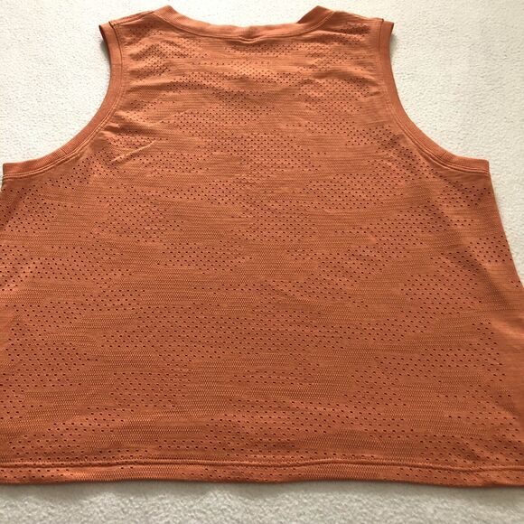 Lululemon Women Dot Camo Golden Apricot Orange Train to Be Tank Cropped Top 4 - Picture 8 of 9